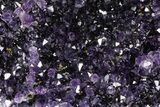 Deep Purple Amethyst Geode With Wood Base - Uruguay #368328-1
